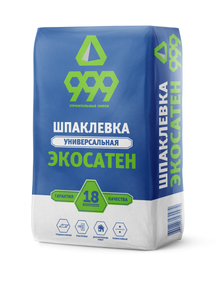 999 Экосатен шпатлевка гипсовая (18 кг)
