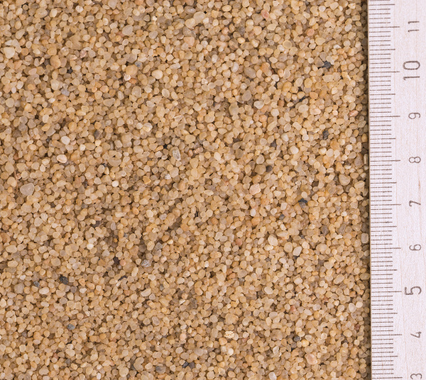 Песок кварцевый  желтый оттертый(0,8-2,0 мм) б/б (1т)